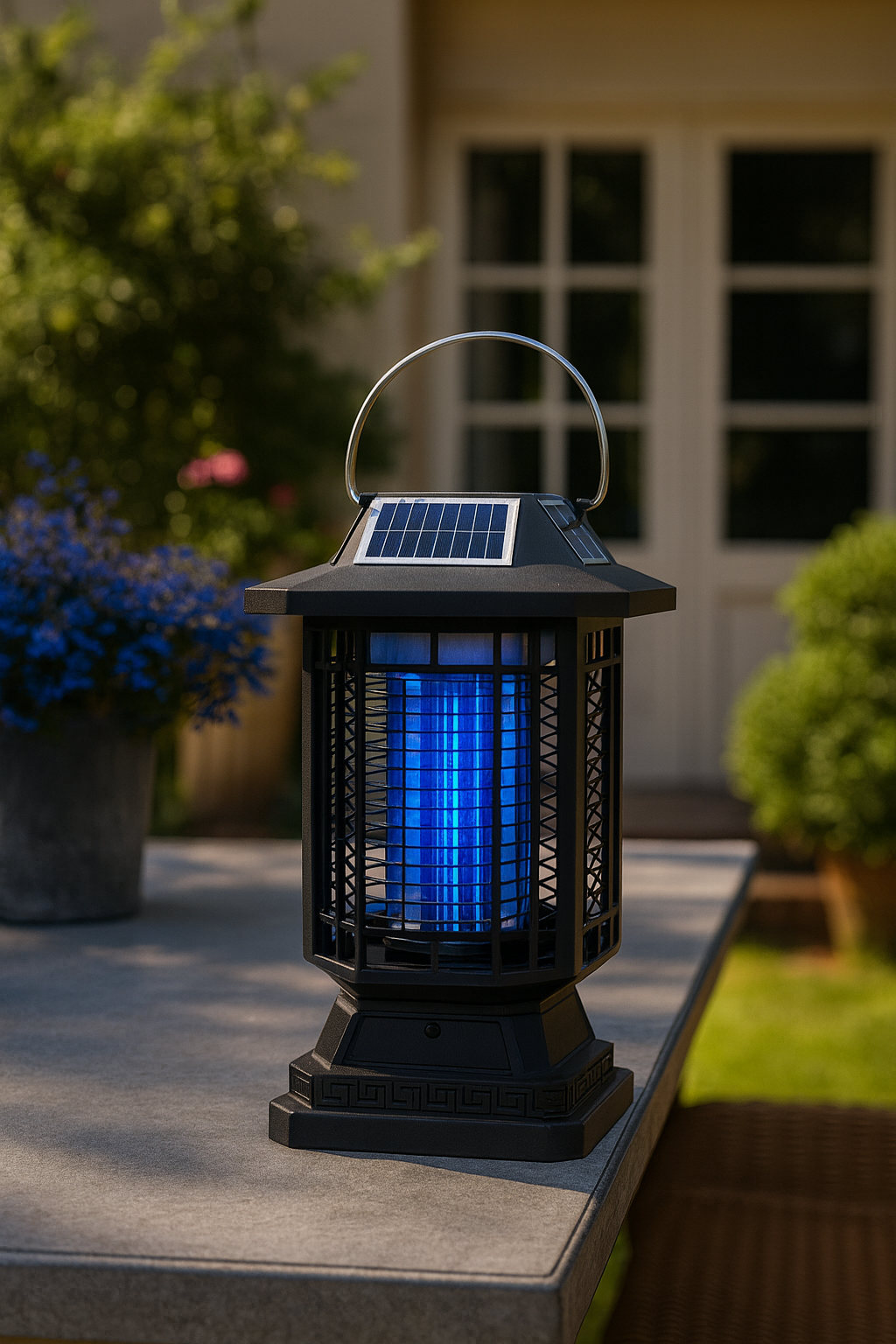 Lampe anti-moustique solaire mobile