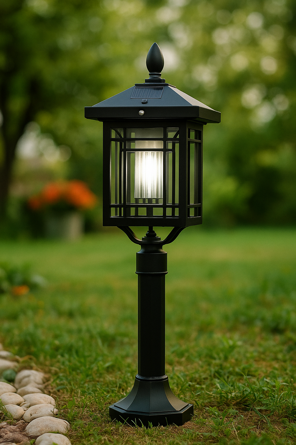Lampe anti-moustique solaire sur pied